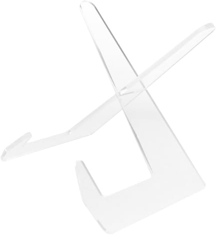 HOUDERCO Transparent Akryl Receptbokshållare med Avtagbar Design för Bänkskiva Ergonomisk och Halsvänlig Köksbokshållare för Kokböcker Tallrikar och Bordsskivor Multifunktionell