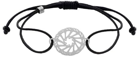 CODEONE Broms skivarmband, cykelbromsarmband, skivarmband, skivarmband, cykelskivarmband, skivarmband, män, kvinnor, 925 sterling silver, presentförpackning, Polyester Platina Sterlingsilver