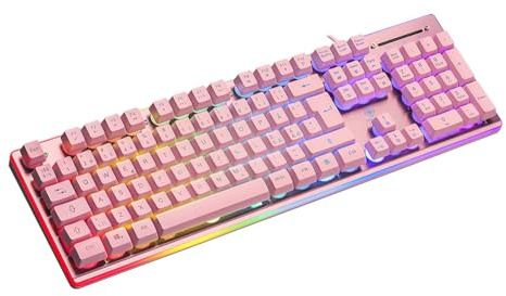 DELTACO GAMING PF75 Membran Gaming-tangentbord Upplyst Tyska, QWERTZ Svart