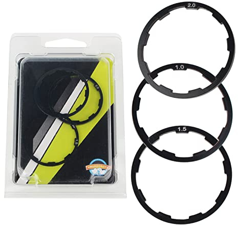 Ejoyous Distanzring für Kassette 3 Stück, Fahrrad Kassette Spacer Aluminiumlegierung Unterlegscheibe Zahnkranz Innenlager Achsscheiben Dichtung für Fahrradnaben Mountainbike 1mm+1.5mm+2mm