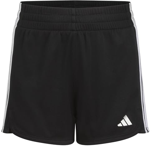 Adidas 3-Stripes Shorts in Maglia - Modello a Combinazione Corta - Pantaloncini in Maglia a 3 Bande - Ragazza, 16