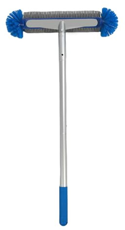 Bonbela Outil de nettoyage de piscine rotatif à 360 ° avec tige longue réglable - Kit de nettoyage de piscine - Design haute performance - Solution tout en 1 pour piscines, spas, jacuzzis