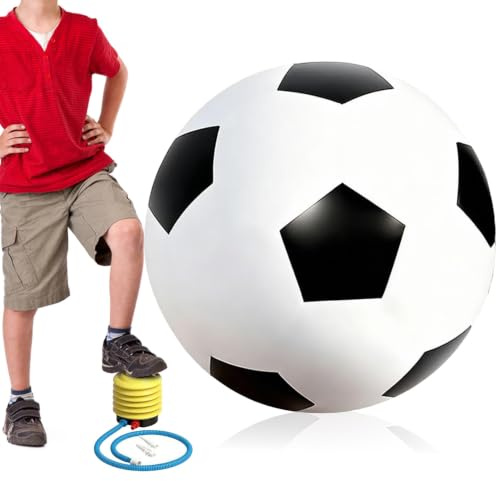 SKIKHN XXL Balón de Fútbol Ø100 cm, Pelota Hinchable, Pelota de Piscina, Pelota de Fútbol con Gran Rebote, para Piscina, Playa, Jardín, Fiestas de Verano y Juegos Acuáticos