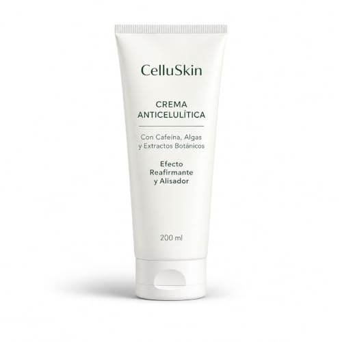 CelluSkin Anti-cellulitkräm | Kroppsstramande med Koffein, Asiatisk Centella, Tång och 14 botaniska extrakt | Behandling för celluliter och apelsinhud