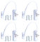 Seatecks 4PCS Restrictor Ventana de Seguridad Restrictor de Bloqueo Cable de Seguridad Niños Seguridad Infantil Cerraduras de Seguridad Catch con Tornillos Blanco