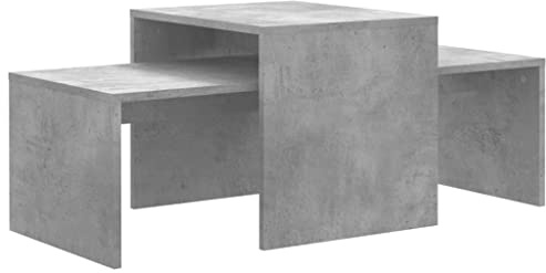 vidaXL Mesa de Centro Madera contrachapada Gris hormigón 100x48x40 cm
