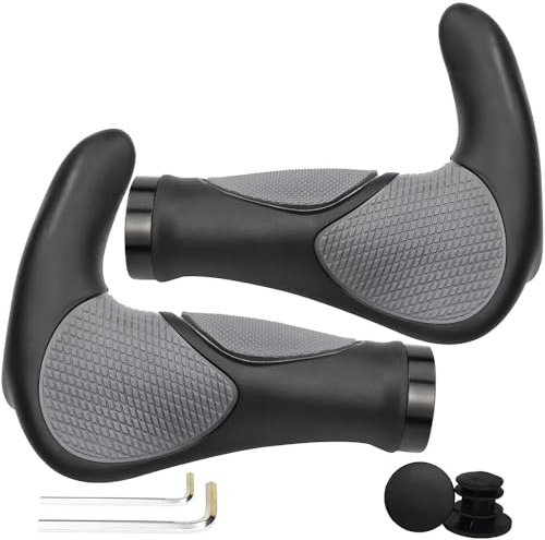 Bike Handlebar Grips, Soft Gel Inserts Shock Resistance Ergonomics Comfort Design,for MTB Bicycle Mountain Bike Grip