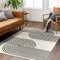 Surya Hialeah Wohnzimmer Teppich Modern - Abstrakt Design in Marmor Optik für Wohnzimmer, Esszimmer, Schlafzimmer 200x275 cm - Groß, Weich, Kurzflor in Elfenbein und Schwarz