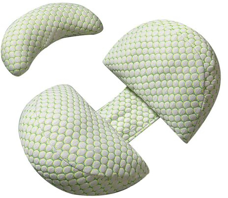 DARENYI Cuscino Gravidanza,Cuscino per Dormire Sul fianco,Cuscino Comfort Regolabile per Tutto Il Corpo,Fodera Rimovibile e Lavabile,Supporto per Schiena, Fianchi, Gambe, Pancia(Verde)