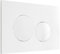 Vente-unique - Plaque de commande pour WC avec double touche - Blanche - OPULUS