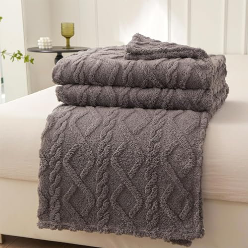 Mezzar Manta Sofa, Plaid Mantas Sofa Verano para Cama Suave y Peluda de Doble Cara para Niños y Adultos, Flannel Blanket para Toda Estación (Marrón, 150 * 200CM)