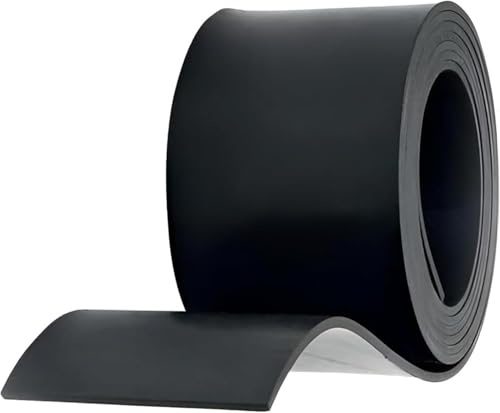 Gummigolv, vibrationsdämpande gummigolv, 20 cm x L 2 m, tjocklek 5 mm, halkfri gummirulle, för garagematta, anti-vibrationsmatta, kockmatta för arbetsbord