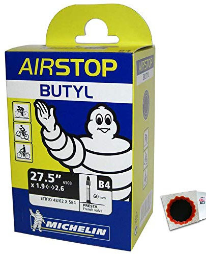 Michelin Schlauch B4 Airstop 27.5 48/62-584 AV 34mm schwarz Fahrrad