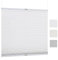 iomangio® Klemm Plissee ohne Bohren Faltrollo mit Klemmträger 115cm x 130cm Weiß Klemmrollo Blickdicht Sonnenschutz Jalousie für Fenster Fertigplissee Rollo