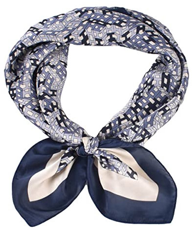 FAIRYGATE Seidentuch Haare Damenschal Faux Seidenschal Seidentuch Blume Bandana Halstuch Kopftuch Schal 70 x 70 cm Bunte 92020