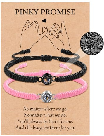 MANVEN Partnerarmband, pararmband, pargåvor, projektion av jag älskar dig på 100 språk, matchande pararmband, amulett för vänner, flickvänner, män, fruar, till alla hjärtans dag