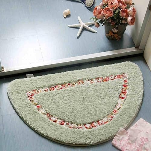 Badematte rutschfest Apfelgrün Badezimmerteppich Groß,Badteppich rutschfest Waschbar,Teppich Badezimmer Dicker Mikrofaser, Duschvorleger Saugfähige,Badvorleger Deko Fussmatte