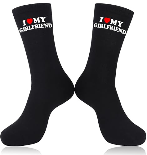Belloxis Boyfriend Gifts Valentines Gifts for Boyfriend Birthday Gifts Romantic Gifts for Him I Love My Girlfriend Mens Socks 9-11