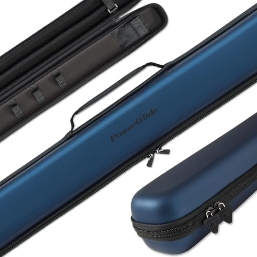 PowerGlide Svartur - Funda para taco de billar o billar, diseño moderno de EVA suave al tacto, asa y correa para el hombro, interior de espuma protectora, bolsillos para accesorios, para adaptarse a 2