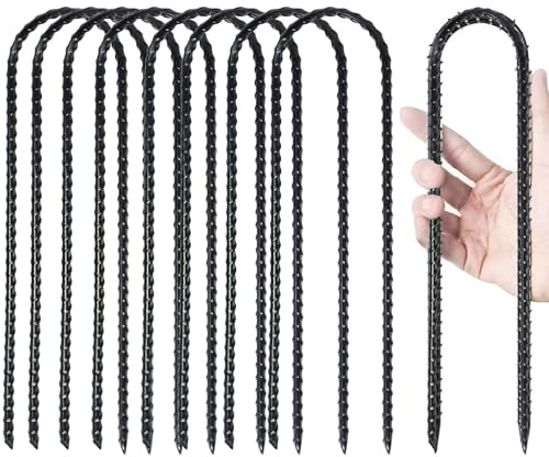 ZeiLaBang Kakadi Lot de 8 piquets d'ancrage au sol pour trampoline (inoxydable), piquets de tente de 15 cm de long, 6 cm de large, crochets en U pour tente, camping, clôture