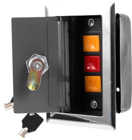 Operitacx Caja de Control Botón Manual para Puerta de Garaje, Plástico Plata, Diseño Práctico y Confiable para Mandos Puertas Automáticas