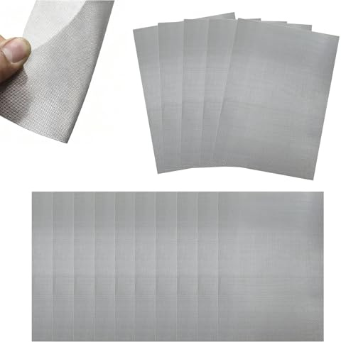 15 Pezzi Rete Metallica a Maglia Fine, 20 x 15 cm, Rete Metallica in Acciaio Inox, Protezione per Filtri, Griglia di Ventilazione, Protezione Dagli Insetti, Adatta per Cucina, Bagno, Finestre, Giardin