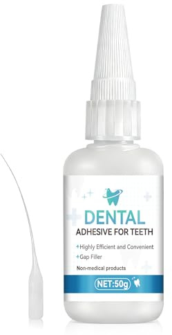 Cemento Dentale Definitivo, Cemento per Denti, Colla per Denti, Resistente Calore e All'acqua, Colla per Tecniche Odontoiatriche e Artigianato, 50g