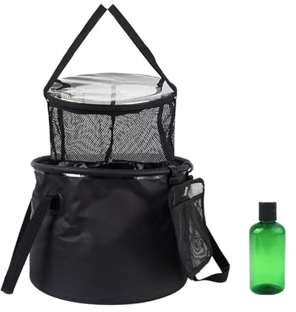mophrati Seau pliable, récipient à eau, seau de pêche, grande capacité pour laver les légumes au camping. Multifonctionnel pour le camping et les activités de plein air. Bassine pêche portable avec