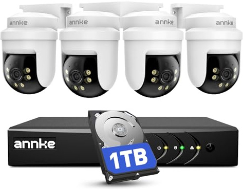 ANNKE 3K PT Système de Caméras de Surveillance Filaires Extérieur, 1TB HDD