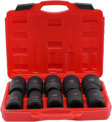Set di chiavi a bussola a spirale, estrattore per viti da 12,5 mm (1/2), per avvitatore a percussione, dado asse, mozzo, bussola da 1/2, 24, 27, 30, 32, 33, 34, 36, 38, 41, 46 mm, set di chiavi a