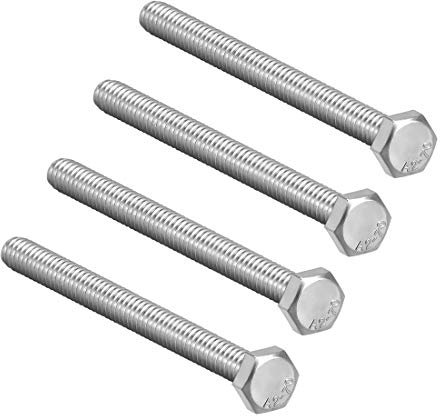 sourcing map Tornillos De Cabeza Hexagonal Rosca M8 120mm 304 Acero Inoxidable De 4Pcs Sujetador