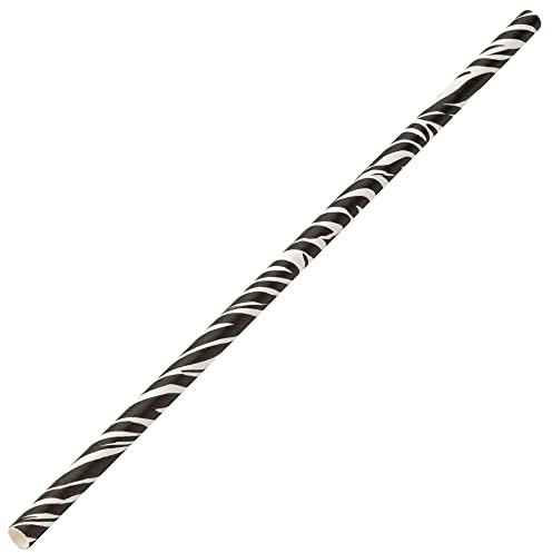 Utopia Zebra Paper Straws 8inch - Pack of 250 - Eco-Friendly Paper Straws, F90128