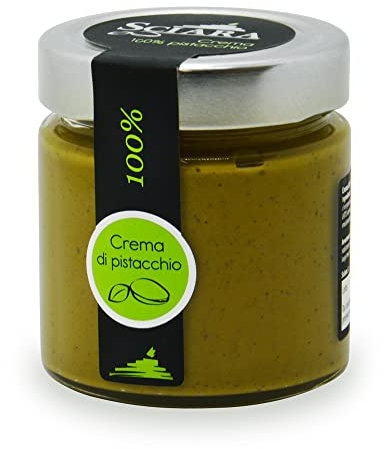 Sciara - Crema Pura 100% Pistacchio | Senza Zucchero | Senza Glutine | Senza Lattosio | Ideale per Dolci e Piatti Salati, 190 g