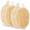 olyee Natural Exfoliating Loofah Sponge, 4 Pack Natural Luffa and Terry Cloth Materials Loofa Sponge Scrubber Brush Close Skin Biodegradable Shower luffa Pad, Beige
