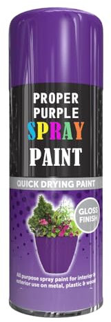 SCHNAZZ - 1 x All Purpose Proper Purple Aerosol Spray Paint 250ml Fast Dry, Quick Drying Spray and Excellent Coverage for Wood, Metal, Plastic, Glass and More