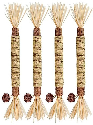 WeddHuis 4 Palos Masticables para Gatos, Juguetes de Hierba Gatera con Catnip, Ideal para Jugar y Estimulación Mental, para Gatos Pequeños o Gatitos