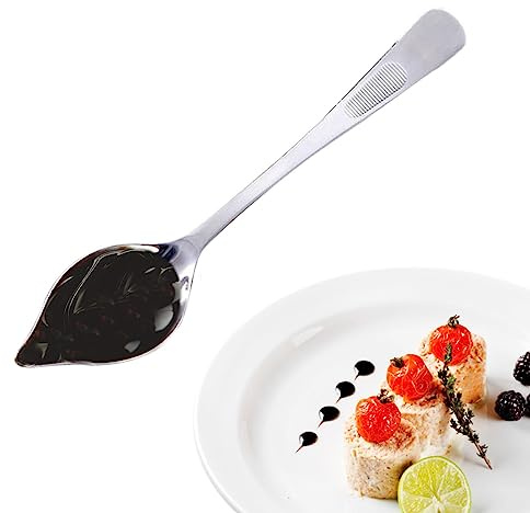 Cucchiai per decorare salse culinarie,Cucchiaio da pittura in acciaio inox - Cucchiaio in acciaio inox per salse, insalate