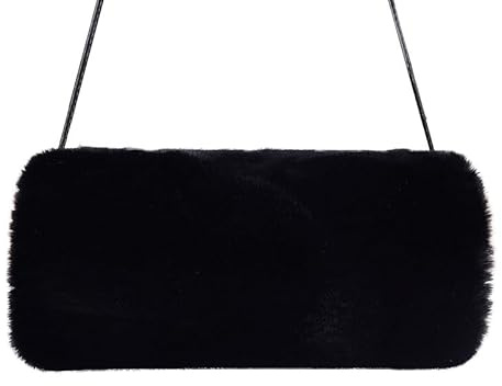 LICHENGTAI handmuff vinter tjock plysch varm handvärmare dam fuskpäls handvärmare vinter muffar handmuffar för män flickor, svart, M