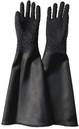 rockible Sandblasting Gloves Sandblasting Gloves Premium Heavy Duty Rubber Gloves Sandblasting Gloves for Sandblasting Machine, with Particle