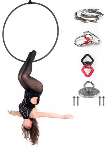 ExoticaBlend Aerial Hoop Frauen Männer Home Aerial Yoga Hoop Set für Leistung Fitness, Professionelle Aerial Ring für akrobatische Zirkus Gymnastik, Stretching-Schaukel,85cm-2.5cm