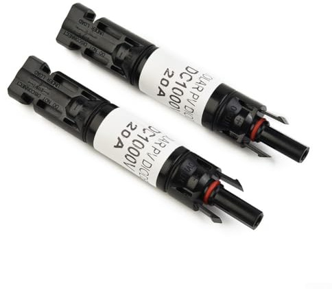 Oniissy Cavo per pannello solare maschio femmina con diodo di blocco, connettore impermeabile, 2 pezzi, 15 A, protezione IP67, accessori per energia solare a tensione nominale 1000 V di alta qualità