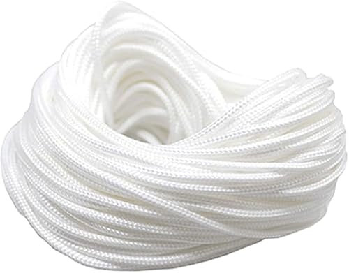 BricoShopping Corde pour rideaux vénitiens 3 mm 20 m, résistante anti-UV, multi-usages, idéale pour rail de rideau de bricolage, tresse nautique, jardin, camping Scooby-Doo Merceria Scubidu (blanc)