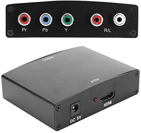 1080p HD-signalomvandlare HDMI-komponent, skarp utgång kompositadapter Klart ljud RGB- VHS-omvandlare med stadig överföring för moderna enheter