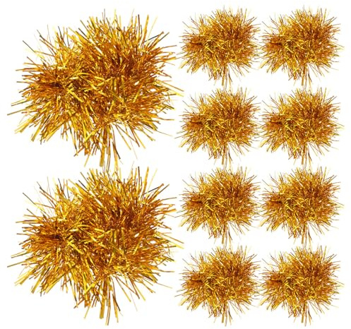 Cabilock Pompon da Cheerleader Dorati 20 Pezzi Pompon Portatili per Squadre di Tifo Accessori per Costume da Cheerleading Fiori da Mano per Eventi Sportivi e Feste di Squadra