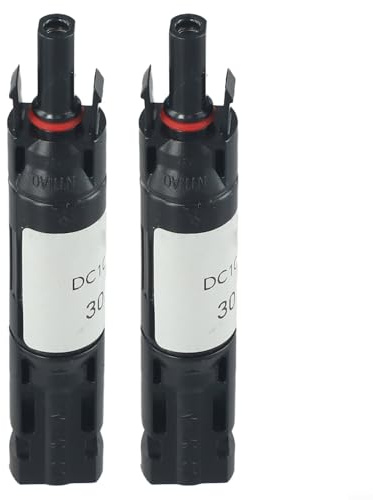 Rehoetom PV-Diodenstecker für Solarmodul-Kabel – 1000 V Nennspannung, IP67 wasserdicht, 2-adrige verzinnte Kupfer-Klemmleiste – kompatibel mit 10–14 AWG-Kabel (30 A)