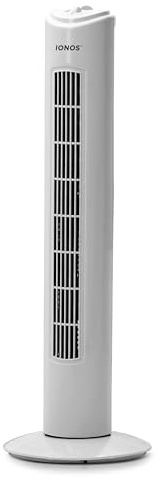 Status IONOS 32-Inch Tower Fan with 3 Speed Settings, Oscillating Slim Cooling Fan for Living Room, Bedroom & Office, White (ION32TOWERFN1PB)