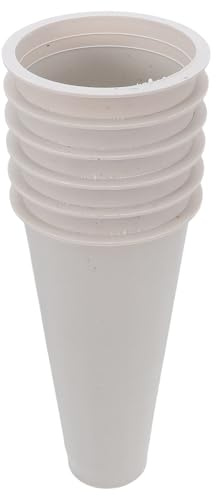 Veemoon Portafiori da Cimitero in Plastica Set 6 Pezzi, Vaso di Fiori per Mausoleo Alto 17 Cm Base Antivento, Decorazioni Funerarie per Tombe e Loculi, Accessorio Commemorativo per