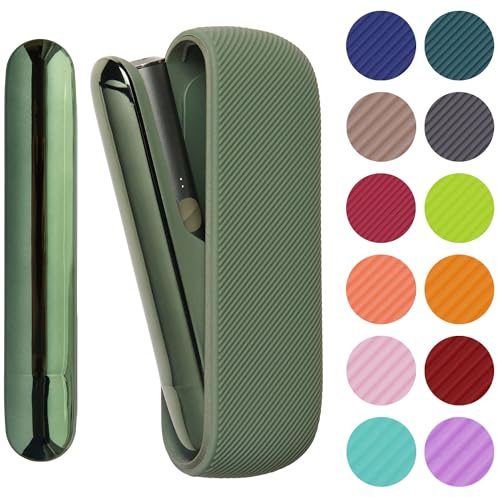e-smoQ Coque pour IQOS ILUMA & ILUMA i - Coque + couvercle latéral (vert)