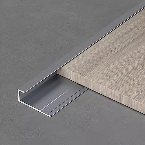 YAYDAFSHSAI Borde para baldosas, Perfil de transición de Aluminio for Suelo Multicolor(Dark Gray)