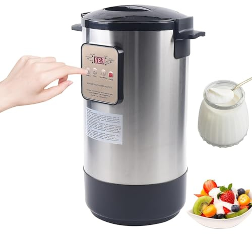 Commercial Yogurt Maker Machine, Fully Automatic with LCD Display for Homemade Yoghurt, Easy Cleaning